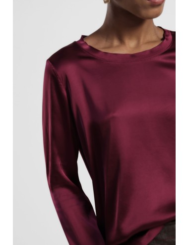 Top de Manga Comprida com Decote Redondo Dixie