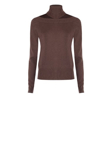 Camisola de gola alta com recorte no pescoço Rinascimento