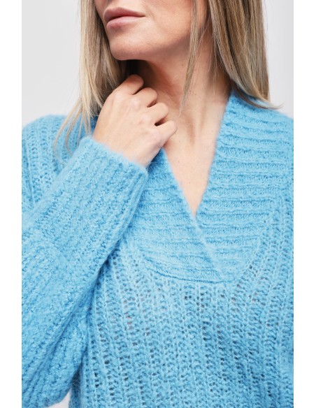 Camisola de Mohair com Decote em V Maryley