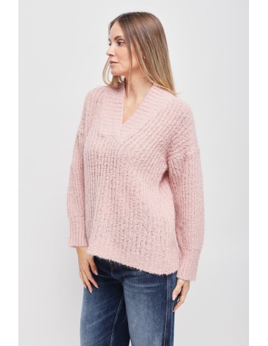 Malha de mohair com decote em V Maryley