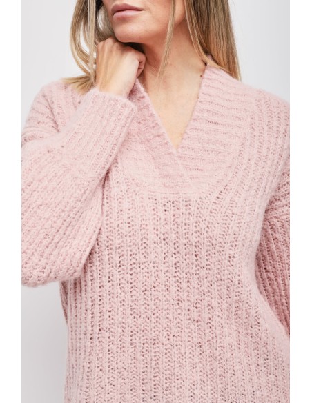 Camisola Mohair Com Decote Em V Maryley