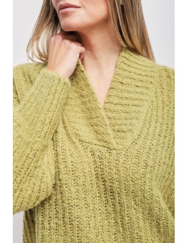 Camisola de mohair com decote em V Maryley