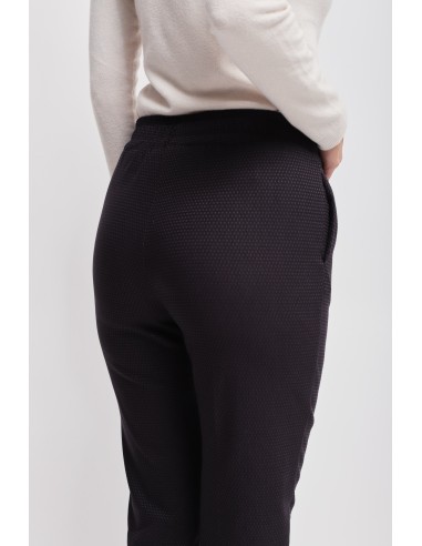 Calças estampadas com cordão e barra virada Maryley