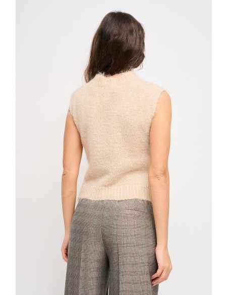 Camisola Nuvola Sem Mangas em Mohair Maryley