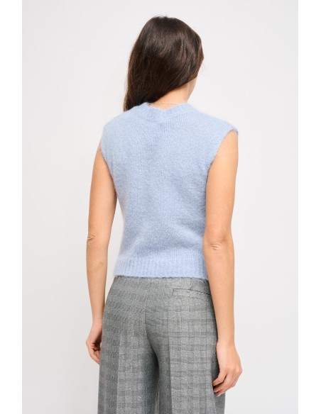 Malha Nuvola Sem Mangas em Mohair Maryley