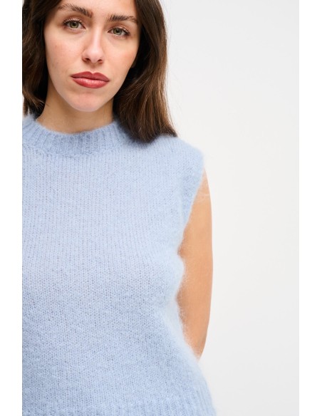 Camisola Nuvola sem mangas em Mohair Maryley