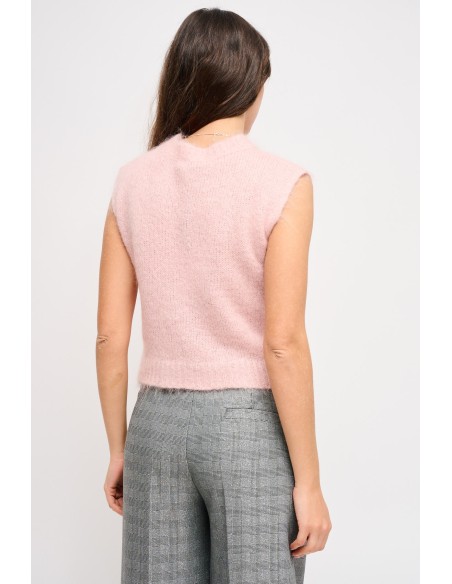 Top Nuvola Sem Mangas em Mohair Maryley