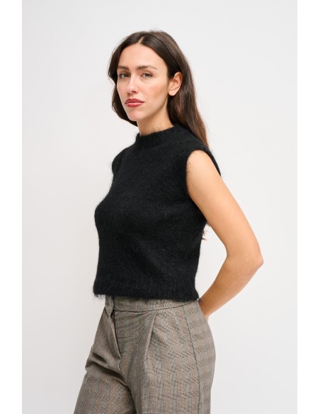 Camisola Nuvola Sem Mangas em Mohair Maryley