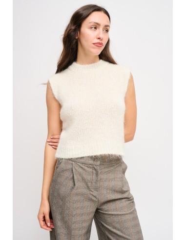 Camisola Nuvola sem mangas em mohair Maryley