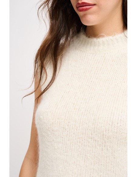 Camisola Nuvola Sem Mangas Em Mohair Maryley