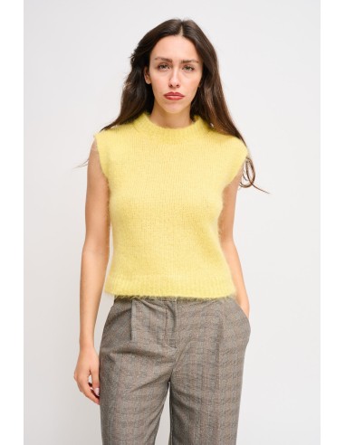 Camisola Nuvola sem mangas em mohair Maryley