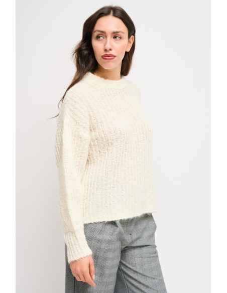 Malha macia de gola redonda Maryley