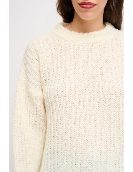 Malha macia com decote redondo Maryley