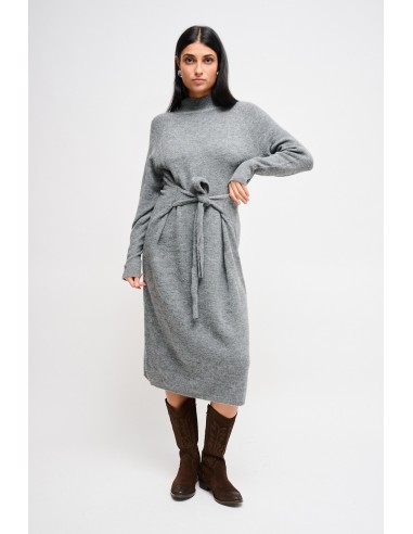 Vestido em malha com faixa Maryley