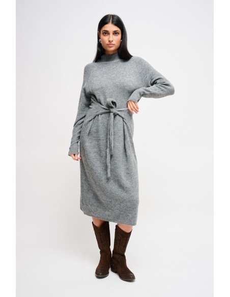 Vestido em malha com faixa Maryley