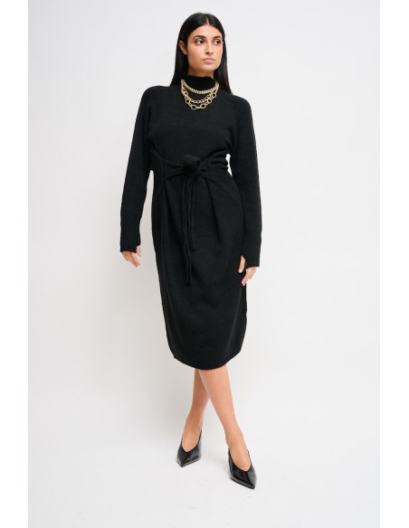 Vestido Em Malha Com Faixa Maryley