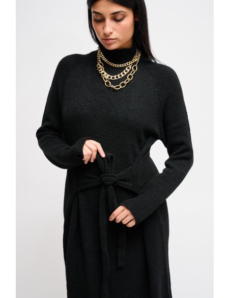 Vestido em Malha com Faixa Maryley