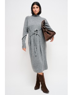 Vestido em Malha com Faixa Maryley