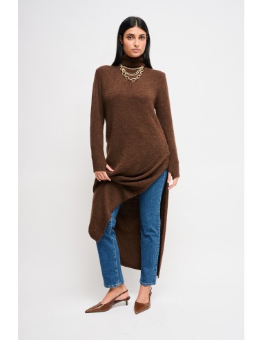 Vestido de malha com fenda Maryley