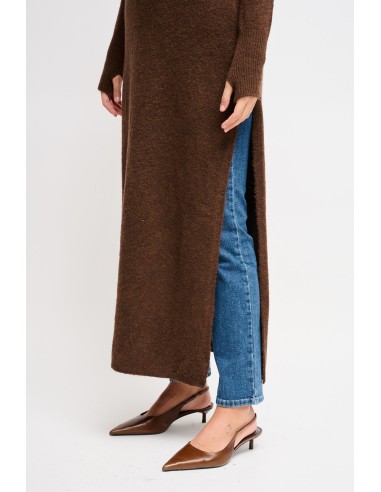 Vestido de malha com fenda Maryley