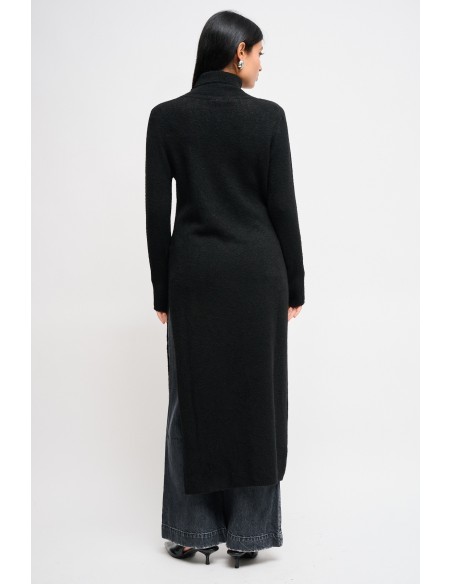 Vestido em malha com fenda Maryley