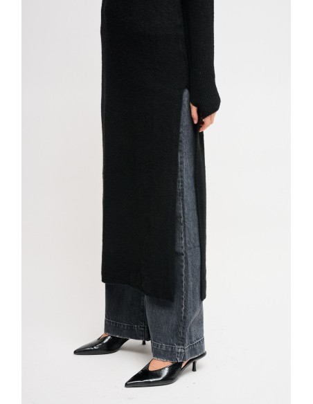 Vestido de malha com fenda Maryley