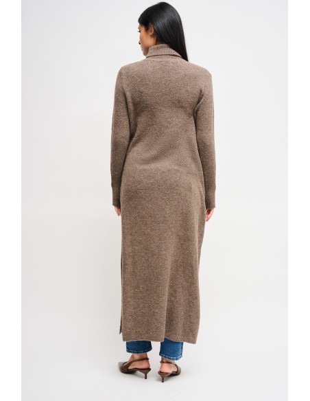 Vestido em malha com fenda Maryley