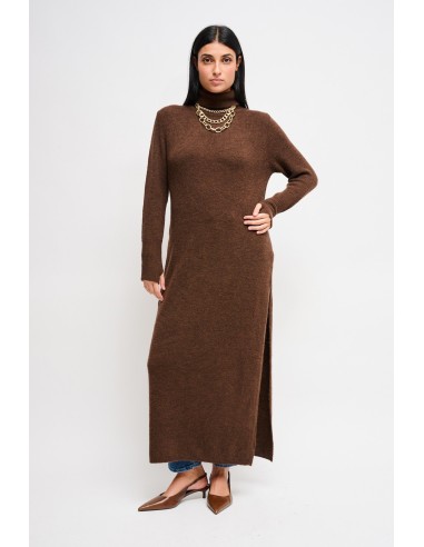 Vestido de malha com fenda Maryley