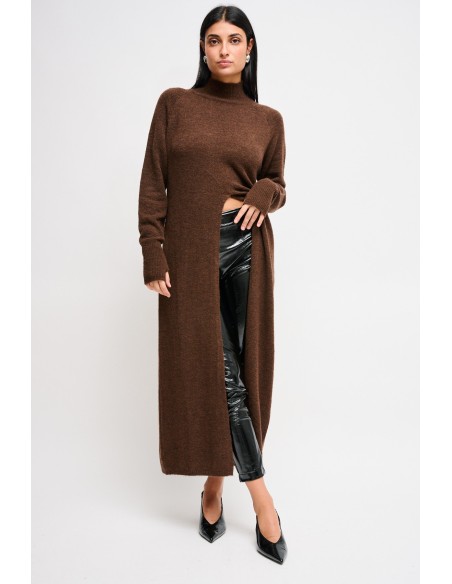 Malha longa com fenda Maryley