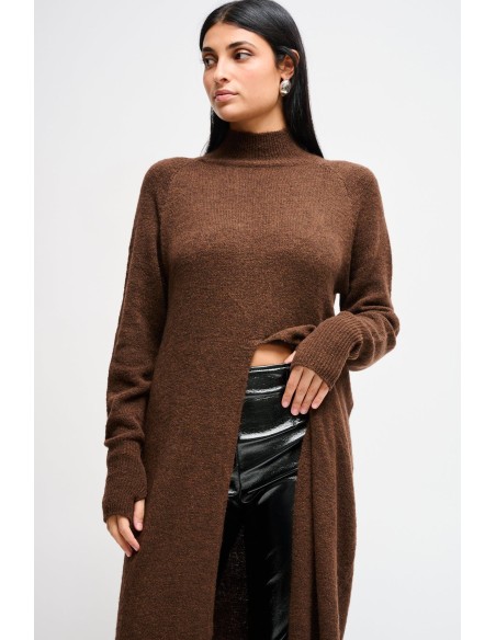 Camisola longa com fenda Maryley