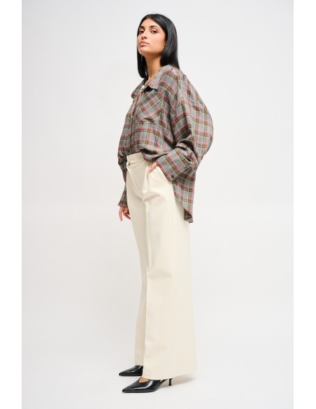 Calças palazzo em ponto Milão Maryley