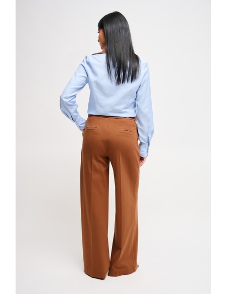 Calças Palazzo em Punto Milano Maryley