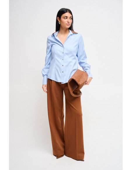 Calças Palazzo em Punto Milano Maryley