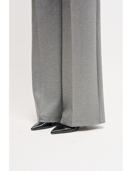 Calças palazzo em punto Milano Maryley