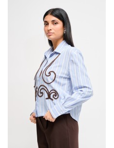 Camisa Bastoncino Cropped Com Bordados Maryley 2