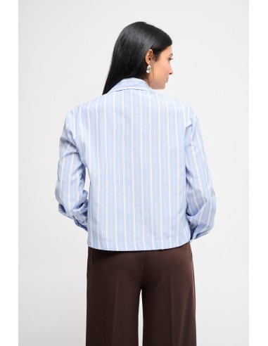 Camisa Bastoncino Cropped Con Bordados Maryley