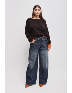 Calças jeans wide leg Maryley