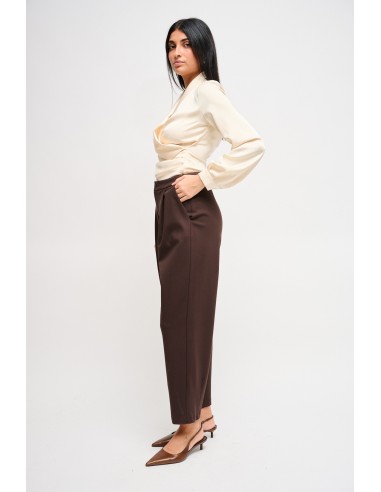 Calças Barrel em Punto Milano Maryley