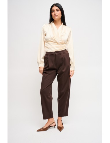 Calças Barrel em Punto Milano Maryley