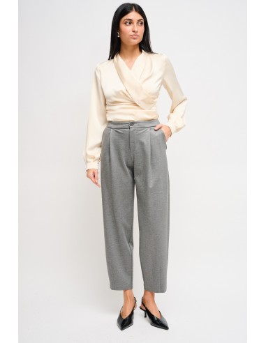 Calças Barrel em Punto Milano Maryley