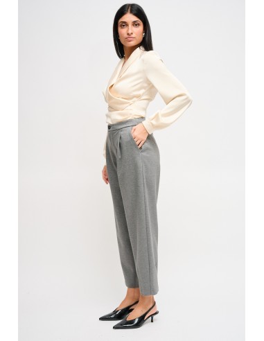 Calças Barrel em Punto Milano Maryley