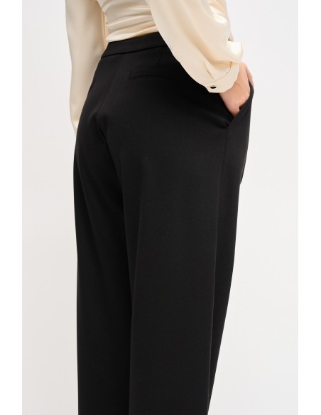 Calças Barrel em Punto Milano Maryley