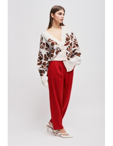 Calças Barrel em Punto Milano Maryley