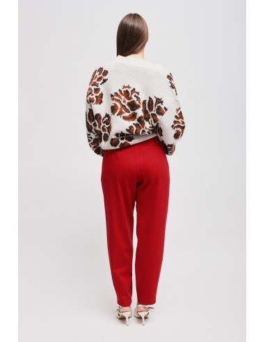 Calças Barrel em Punto Milano Maryley