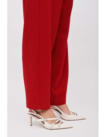 Calças Barrel em Ponto Milano Maryley