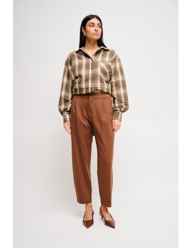 Calças Barrel em Punto Milano Maryley