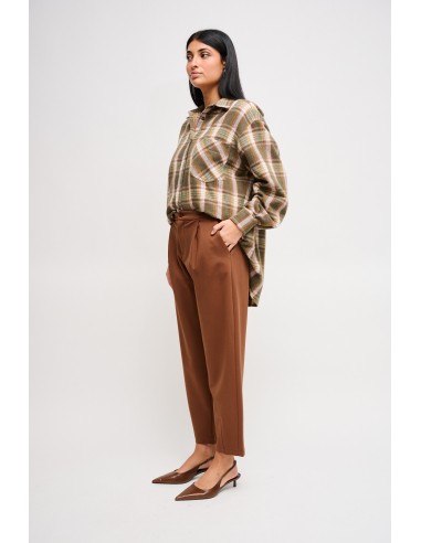 Calças Barrel em Punto Milano Maryley