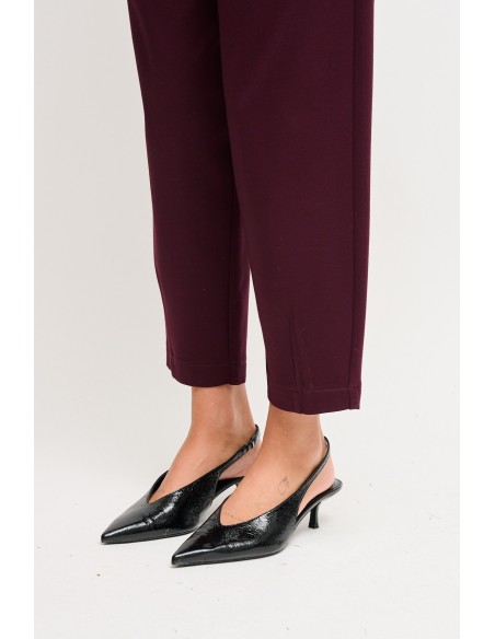 Calças Barrel em Punto Milano Maryley