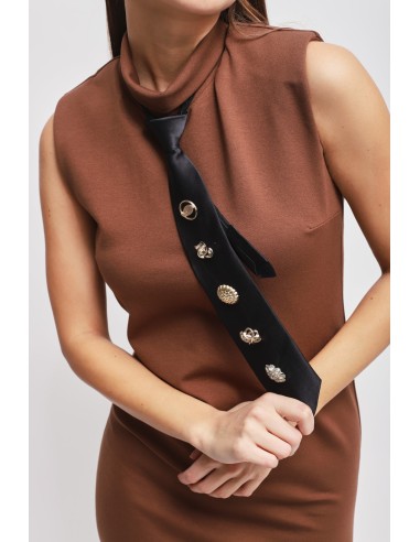 Vestido em Punto Milano com Gravata Maryley