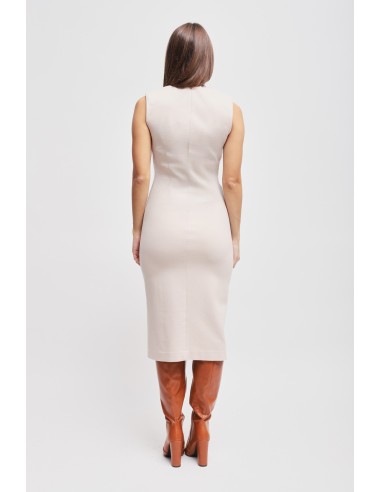 Vestido em Punto Milano com laço Maryley